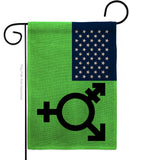 US Israeli transgender and genderqueer - Support Inspirational Vertical Impressions Decorative Flags HG148652 Made In USA