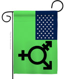 US Israeli transgender and genderqueer - Support Inspirational Vertical Impressions Decorative Flags HG148652 Made In USA