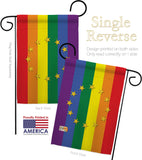 European Union Pride - Support Inspirational Vertical Impressions Decorative Flags HG148671 Made In USA