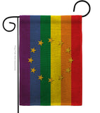 European Union Pride - Support Inspirational Vertical Impressions Decorative Flags HG148671 Made In USA