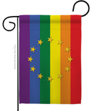 European Union Pride - Support Inspirational Vertical Impressions Decorative Flags HG148671 Made In USA