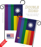 Taiwan Pride - Support Inspirational Vertical Impressions Decorative Flags HG148672 Made In USA