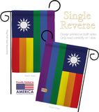Taiwan Pride - Support Inspirational Vertical Impressions Decorative Flags HG148672 Made In USA