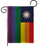 Taiwan Pride - Support Inspirational Vertical Impressions Decorative Flags HG148672 Made In USA