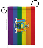 New York Pride - Support Inspirational Vertical Impressions Decorative Flags HG148681 Made In USA