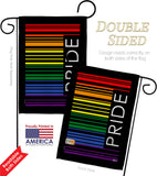 Pride Barcode - Support Inspirational Vertical Impressions Decorative Flags HG148686 Made In USA