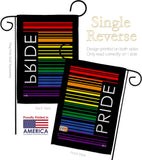 Pride Barcode - Support Inspirational Vertical Impressions Decorative Flags HG148686 Made In USA