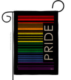 Pride Barcode - Support Inspirational Vertical Impressions Decorative Flags HG148686 Made In USA