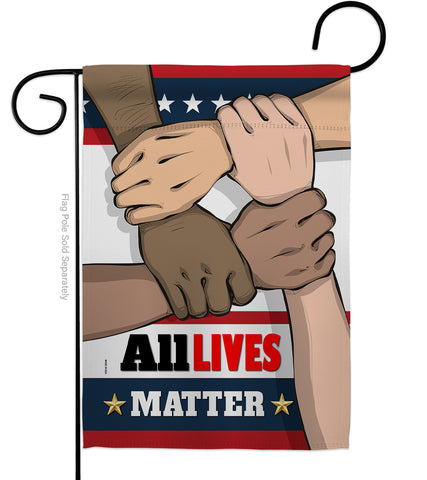 All Lives Matter - Support Inspirational Vertical Impressions Decorative Flags HG170016 Made In USA