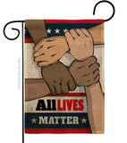All Lives Matter - Support Inspirational Vertical Impressions Decorative Flags HG170016 Made In USA