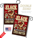 No Justice No Peace - Support Inspirational Vertical Impressions Decorative Flags HG170018 Made In USA