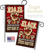 No Justice No Peace - Support Inspirational Vertical Impressions Decorative Flags HG170018 Made In USA