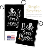 BLM Solidarity - Support Inspirational Vertical Impressions Decorative Flags HG170054 Made In USA