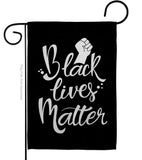 BLM Solidarity - Support Inspirational Vertical Impressions Decorative Flags HG170054 Made In USA