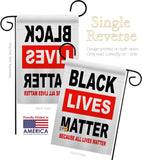 Because All Lives Matter - Support Inspirational Vertical Impressions Decorative Flags HG170058 Made In USA