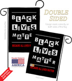 Justice For BLM - Support Inspirational Vertical Impressions Decorative Flags HG170059 Made In USA