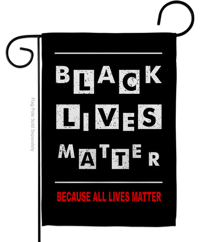 Justice For BLM - Support Inspirational Vertical Impressions Decorative Flags HG170059 Made In USA