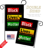 Black Lives Matter - Support Inspirational Vertical Impressions Decorative Flags HG170070 Made In USA