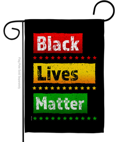 Black Lives Matter - Support Inspirational Vertical Impressions Decorative Flags HG170070 Made In USA