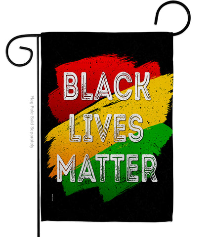 Black Lives Freedom - Support Inspirational Vertical Impressions Decorative Flags HG170071 Made In USA