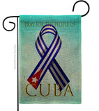 Pray For Cuba - Support Inspirational Vertical Impressions Decorative Flags HG170213 Made In USA