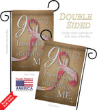 I Can Do All Things Through Christ Pink Ribbon - Support Inspirational Vertical Impressions Decorative Flags HG191186 Made In USA