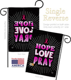 Love for Pink Ribbon - Support Inspirational Vertical Impressions Decorative Flags HG192072 Made In USA