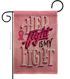 Her Fight is My Fight - Support Inspirational Vertical Impressions Decorative Flags HG192328 Made In USA