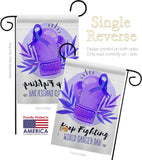 Keep Fighting - Support Inspirational Vertical Impressions Decorative Flags HG192418 Made In USA