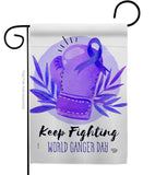 Keep Fighting - Support Inspirational Vertical Impressions Decorative Flags HG192418 Made In USA