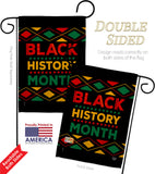 Black History Month - Support Inspirational Vertical Impressions Decorative Flags HG192423 Made In USA