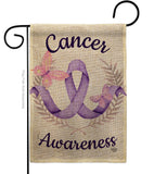 Cancer Awareness - Support Inspirational Vertical Impressions Decorative Flags HG192437 Made In USA