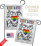 Live with Love - Support Inspirational Vertical Impressions Decorative Flags HG192461 Made In USA