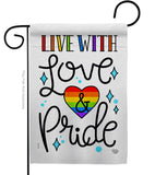 Live with Love - Support Inspirational Vertical Impressions Decorative Flags HG192461 Made In USA