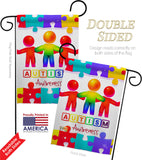 Support Autism - Support Inspirational Vertical Impressions Decorative Flags HG192534 Made In USA