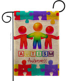 Support Autism - Support Inspirational Vertical Impressions Decorative Flags HG192534 Made In USA