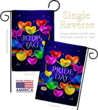 My Heart Pride - Support Inspirational Vertical Impressions Decorative Flags HG192601 Made In USA