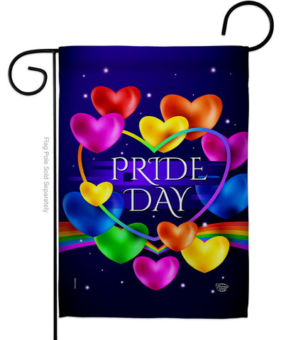 My Heart Pride - Support Inspirational Vertical Impressions Decorative Flags HG192601 Made In USA