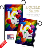 Love Mean Pride - Support Inspirational Vertical Impressions Decorative Flags HG192602 Made In USA