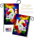 Love Mean Pride - Support Inspirational Vertical Impressions Decorative Flags HG192602 Made In USA