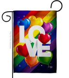 Love Mean Pride - Support Inspirational Vertical Impressions Decorative Flags HG192602 Made In USA