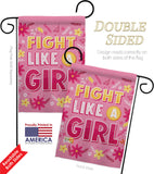 Fight Like Girl - Support Inspirational Vertical Impressions Decorative Flags HG192627 Made In USA