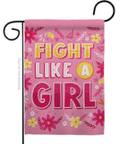 Fight Like Girl - Support Inspirational Vertical Impressions Decorative Flags HG192627 Made In USA