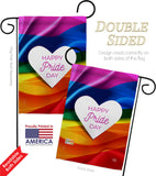 My Heart With Pride - Support Inspirational Vertical Impressions Decorative Flags HG192695 Made In USA