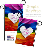 My Heart With Pride - Support Inspirational Vertical Impressions Decorative Flags HG192695 Made In USA