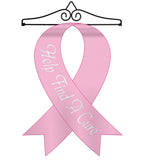 Pink Ribbon - Support Inspirational Vertical Applique Decorative Flags HG115045