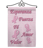 Esperanza, Fé, Valor - Support Inspirational Vertical Impressions Decorative Flags HG115080S Made In USA