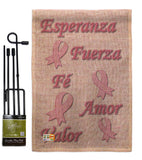 Esperanza, Fé, Valor - Support Inspirational Vertical Impressions Decorative Flags HG115080S Made In USA