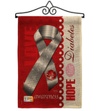 Diabetes - Support Inspirational Vertical Impressions Decorative Flags HG115097 Made In USA