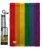 Rainbow - Support Inspirational Vertical Impressions Decorative Flags HG115100 Made In USA